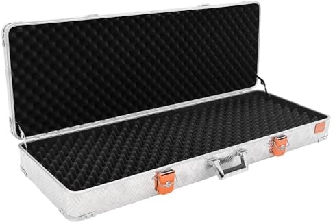 Alubox Gewehrkoffer RG008 Aluminium Riffelblech Gewehr Hartschalenkoffer 117 cm
