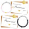 YANSYUN Patentante Geschenk Patenonkel Geschenk Set, Edelstein Perlen Stretch Patentante Armbänder mit Patentante Fragen Karte Umschlag