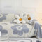 Ayoiow Schlafsofa Überzug Sofahusse Lila Sofabezug 1 Sitzer Chenille Blumenmuster Mit Fransen