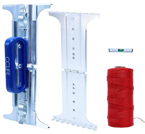 CCLIFE Fliesenheber Set Plattenheber Tragegriff 30-50cm Wasserwaagen und Maurerschnur für Maurerarbeiten und Pflaster-Arbeiten