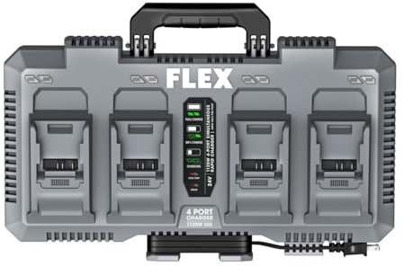 FLEX 24V 1120W 4-Port Simultaneous Lithium-Ion Battery Rapid Charger (280W Per Port) - FX0451-Z