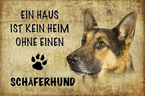 Retro-Metall-Blechschild „Ein Haus Ist Kein Heim Ohne Eine Schäferhund“, Poster, Vintage-Wanddekoration, für Badezimmer, Restaurant, Bauernhof, Schlafzimmer, Café, Schule, 20,3 x 30,5 cm