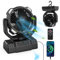 Simpeak Ventilatore Da Campeggio, 10000mAh Ventilatore USB Da Scrivania Ricaricabile con Telecomando, 3 Velocità, per Desktop, Ufficio, Campeggio, Tende, Esterno, Nero