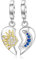 LANBEIDE Zweifarbige trennbare Stern Mond Charms für Pandora Charms, 925er Sterlingsilber Beads, Reise Beads für Pandora Armband, Geschenke für Frauen