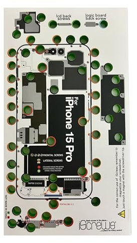 DottorPod iScrews Plateau à vis compatible avec iPhone 15 Pro Guide de l'organisateur