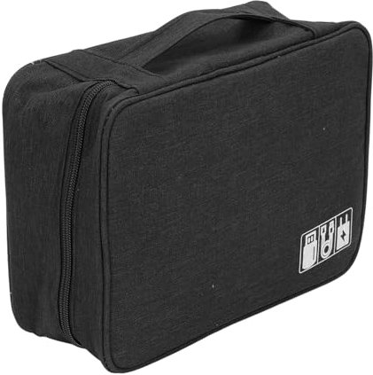 HERCHR Elektronik-Organizer, Kabel-Organizer, Taschen Und Koffer, Kabel-Organizer, Reise-Kabel-Aufbewahrung, Kabel-Aufbewahrung/Tech-Aufbewahrung, Netzkabel-Tasche(SCHWARZ)