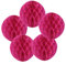 Wabenbälle, Seidenpapier-Blumenbälle, 10,2 cm, 15,2 cm, 20,3 cm, 25,4 cm, 30,5 cm, für Hochzeit, Geburtstag, Party, Dekoration, Hot Pink, 5 Stück