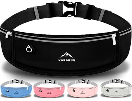 Nordrun® Ceinture Running Homme et Femme | Sac Banane Étanche de Course a Pied, Sport, Jogging, Footing, Courir | Ceinture Course a Pied | Sac Course a Pied pour Tous Les Telephones