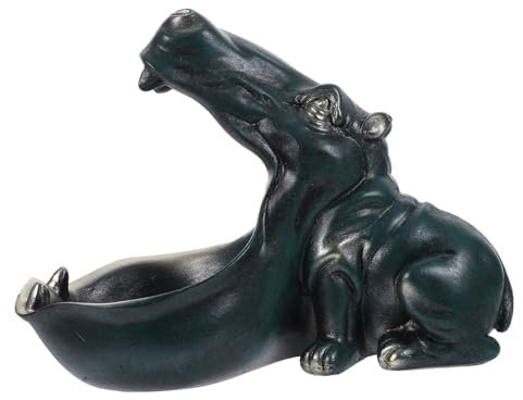 COLLBATH Nilpferd-aufbewahrungsbox Harz-figur-deko Schlüsselhalter Schmuck-schale Für Zuhause