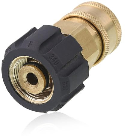 Pressure Washer Adapter, M22-15mm to 1/4 Quick Connect Brass High-Pressure Coupling with Internal Thread Connecting Parts