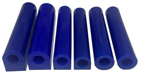 Wisyurt 6 Stück Blaues Ringwachs-Loch, Rundes Rohr für Schmuckschnitzerei, Formwachs-Werkzeug, Gussform, Wachsring-Wachsherstellungsset