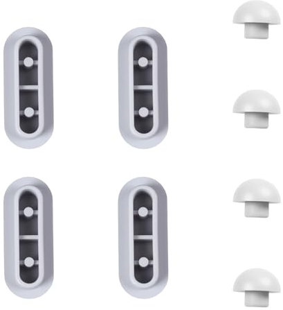 8 Stück WC Sitz Puffer, Toilettensitz Sitz Puffer Set, Dämpfer für Toilettendeckel und Brille, Universelles WC Sitzdeckelpuffer für Toilettensitz, Geräuschreduzierende Auflagepads, Grau