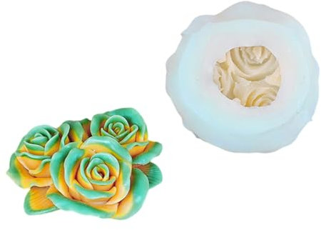 Moules à savon en silicone en forme de rose élégante 3D pour travaux manuels