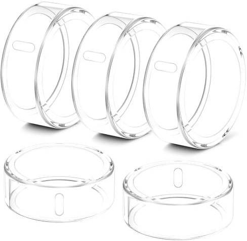 Hexasider Ringskydd, 5 st., kompatibla med Oura Ring Gen 4/Gen 3 Horizon/Heritage, skyddshölje i slitstark TPU, skyddar din Oura-ring, för storlek 9