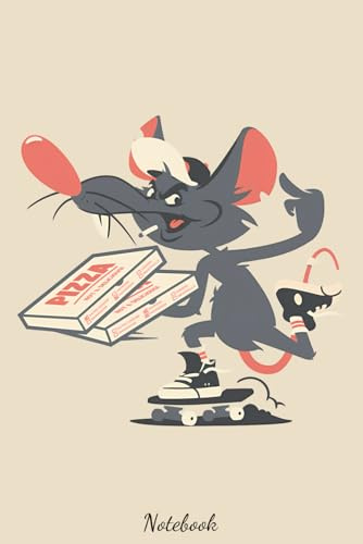 Pizza Rat Notebook: Journal College Ruled Notebook | 120 Pages | 6 x 9 Size | Gift