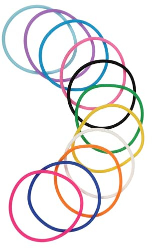 TOPPERFUN 10Pcs Silicone Jelly Bracelets Mixed Colors Gummy Rubber Wristbands Stretchy Small Bands for Party Accessories