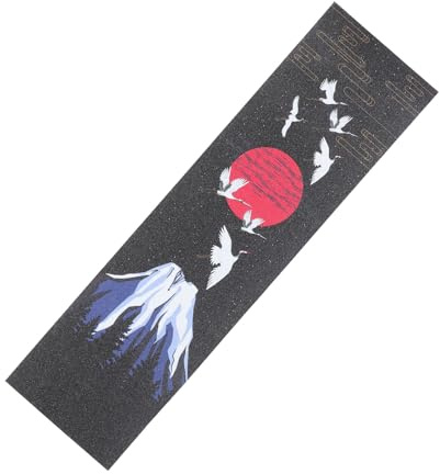 HOMOBABE Skateboard Griptape Sandpapier, Bogen für Selbstgemacht Dekoration | Skateboard Griptape mit Design, Selbstklebend für Skateboard und Longboard, Leicht Anzubringen und Abzunehmen