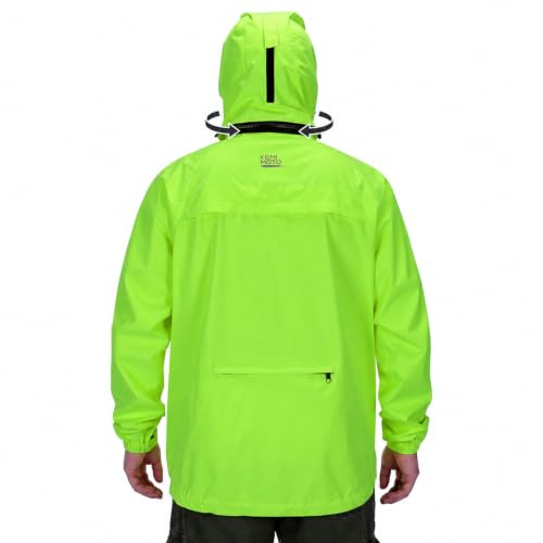 KEMIMOTO Fahrrad Regenjacke Herren, 10.000mm Wasserdicht & 8.000g Atmungsaktiv, Radjacke mit Patentierter 180° Rotations-Kapuze, Doppelter Windleiste, Packbare Regenbekleidung für MTB Rennrad Pendeln