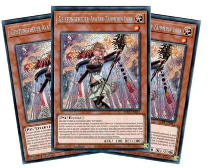 Geistungeheuer-Avatar-Zähmerin Lara - Playset (3 Karten) - BLTR-DE017 - Secret Rare - 1. Auflage - Deutsch - Yugioh - Battles of Legend: Terminal Revenge - mit RC-Fieldcenter