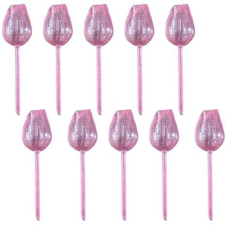 WYBZDA Wasserspender Pflanzen PVC Tropf Langsam Bewässerungskugeln Tulpen Automatisch Bewässerungssystem Zimmerpflanzen Für Blumenbeete 5/10 Stück(10pcs)