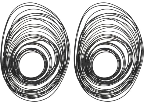 Kassettenrekorder Bandriemen 40-130mm aus Gummi, 2 Stück-Pack | Ersatz für Verschlissene oder Defekte Riemen, Mehr als 30 Stück pro Packung, Schwarz