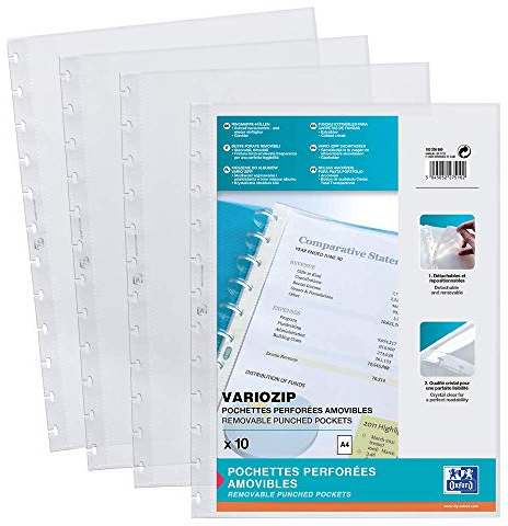 Oxford Prospekthüllen A4 manageMe, glasklar, oben offen, 10 Stück, farblos