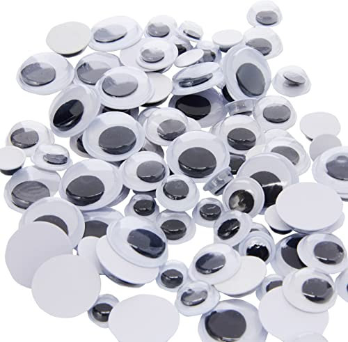 Creation Station Peel & Stick Wiggle Eyes, Black, Assorted Sizes