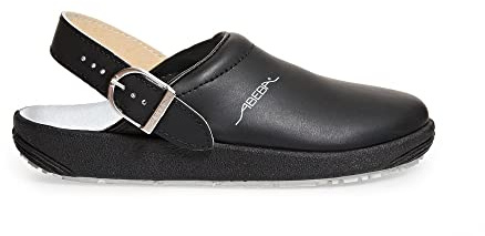 Abeba Clog 9252 - Rubber Glattleder schwarz