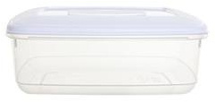 Whitefurze 3.0l Food Storage Box With White Lid Natural 20cm x 30cm x 9cm