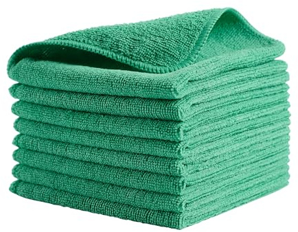 Rubbermaid Commercial Products Hygen r-40 Recycled Microfibre Cloths | For Household & Commercial Cleaning | 24 Pack, 30 cm x 30 cm, Green