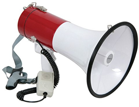 600m Range 30W Megaphone/Loud Hailer with Siren & Microphone - Speech/Voice Amp - Loops