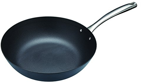 MasterClass Carbon Steel Induction-Safe Wok with PTFE, PFOA and BPA Free Non-Stick, 30 cm