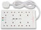 Pro Elec Sivitec 8 Way Surge Protected Extension Lead with 2 USB Charger Socket