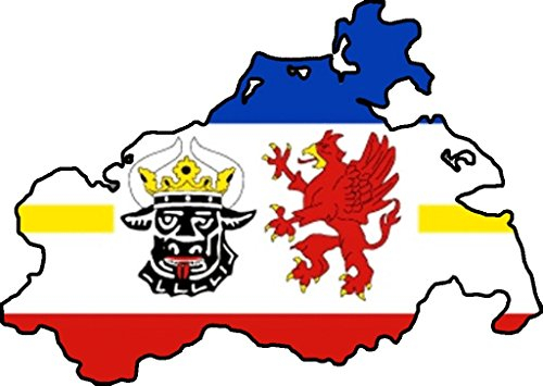Werbetechnik Sotirios Papoutsis Auto Aufkleber Mecklenburg-Vorpommern Sticker Konturgeschnitten (ca 11x8 cm)