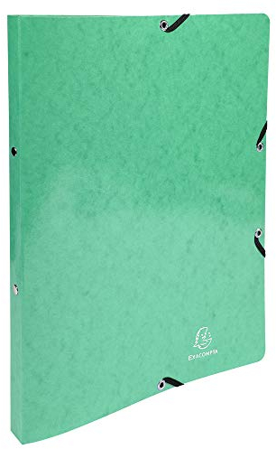 Exacompta 54898E Ringhefter Iderama aus starkem Colorspan-Karton für DIN A4, 2-O Ring 20 mm breit dunkelgrün ideal für Schule und Büro Ringordner Ringbuchordner