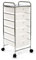Seville Classics 6 Schubladen Rollwagen, Metall, Silber, 39.5 x 39 x 98 cm
