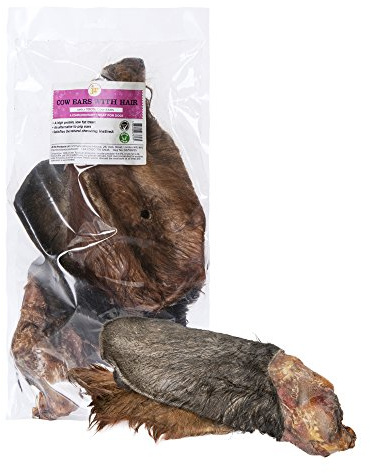 JR Pet Products 20 x Extra Large Cows Ears With Meat & Hair 100% Natural Traditional XL Dog Treat Chew