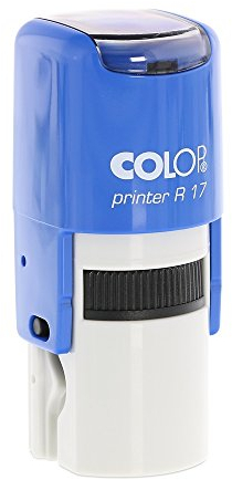 Stempel Colop Printer R 17 custom (ø17 mm - 3 Zeilen) mit individueller Textplatte Farbe Blau