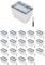 ledscom.de 20 Stück LED Pflasterstein Bodeneinbauleuchte CUS für außen, IP67, eckig, 8 x 5cm, kaltweiß