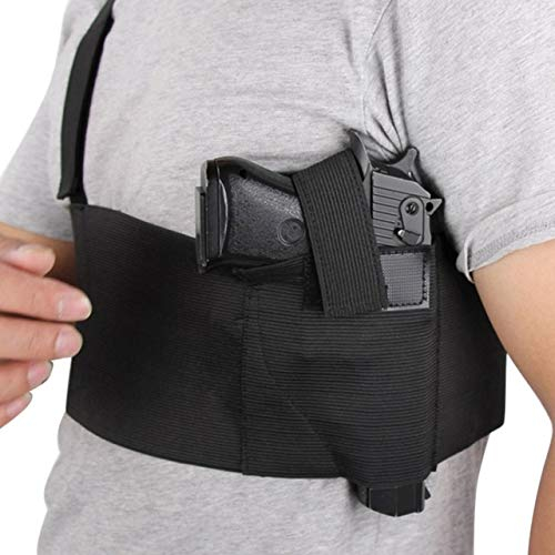 Gexgune Tactical Verstellbares Bauchband Taille Pistole Holster Gürtel Gürtel (M:86cm/33.9inch)