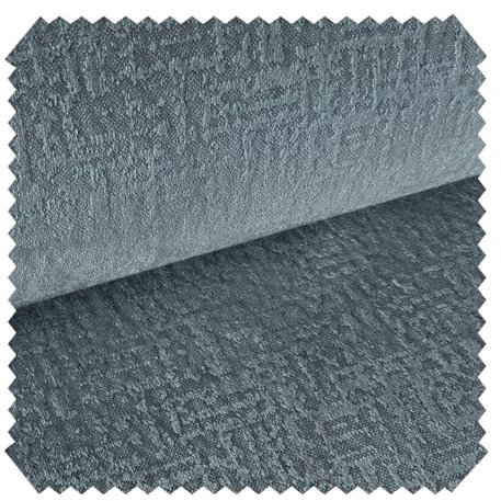 novely® exquisit VENEZIA - Prachtvoller und Samtweicher Möbelstoff - Schwer Entzündbarer Polsterstoff in 3D-Optik - Pflegeleichte Meterware 1lfm (05 Stahl Grau)