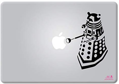 Artstickers. Dalek Doctor WHOl 15 17 Laptop Decal Sticker for MacBook Pro Air Mac Laptop Black Spilart Gift Registered Trademark