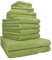 Betz Premium 12er Frottier Handtuch-Set - 2 Liegetücher - 4 Handtücher - 2 Gästetücher - 2 Seiftücher - 2 Waschhandschuhe - avocadogrün