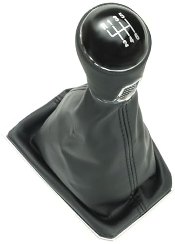 Newtown2700-parts Schaltknauf 6 Gang + Schaltsack/Schaltmanschette in Schwarz + Rahmen im Chrom-Look kompatibel für VW Passat B8 (3G), ab 2015, 3G1711113BMIT