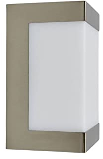 Lindby Edelstahl Wandlampe aussen, Wandleuchte außen spritzwassergeschützt IP44 1x 6,5W LED Außenleuchte Aussenwandleuchte
