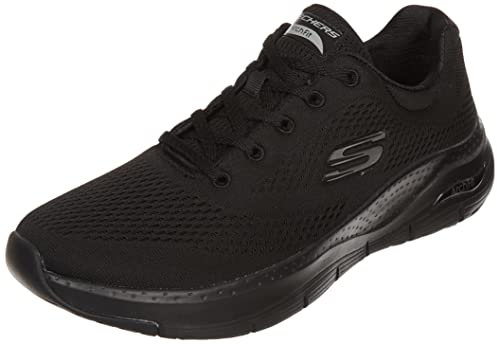 Skechers Women's Arch Fit Big Appeal Sneaker,Black Mesh / Trim,3 UK Wide