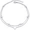925 Sterling Silber Fußkettchen für Damen Frauen Mädchen Geschichtetes Herz Einstellbare 10 Zoll + 1 Zoll Fuß Knöchel Armband Schmuck Geburtstagsgeschenk (Geschichtetes Herz 10+1)