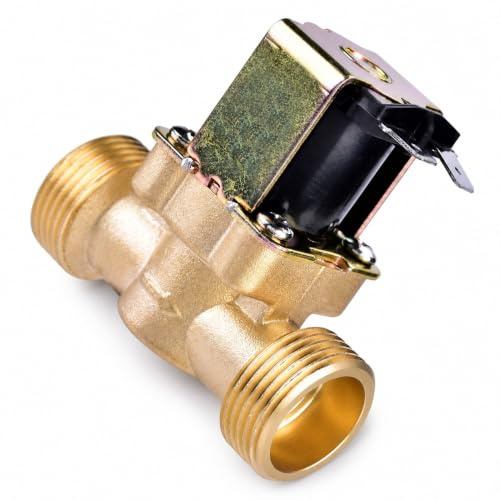 Elettrovalvola a solenoide per acqua, 3/4 DC 24V Elettrovalvola a solenoide elettrica in ottone normalmente chiusa per il controllo dell'acqua