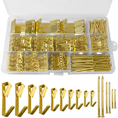 320pcs Heavy Duty Picture Hooks, Picture Hanging Kit for Hard Walls Picture Hanging Hooks with Nails & Hooks Picture Hangers