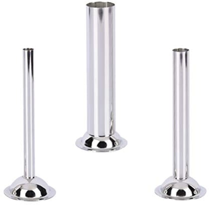DOITOOL Sausage Filling Funnel - 3Pcs Stainless Steel Grinder Stuffer with Tubes & Sausage Stuffer Ring for Size 5 Meat Grinder